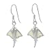 Sterling Silver with White Opal Sting Ray Earrings