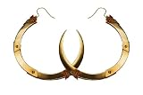 ROSE THORN HOOP EARRINGS - Large - Neo Victorian Gothic Jewelry - Femme Fatale - 24K Gold Plated - Antiqued Copper Filigrees and Industrial Brass Screws