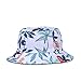 SYcore Printed Reversible Bucket Hats For Women Men, Unisex Outdoor Packable Fisherman Beach Travel Sun Hats (White Maple Leaves)