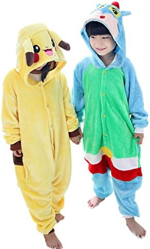 Tjia Winter Kid Cosplay Crayon Shin Flannel Animal Pajamas (XXS (37"- 41"), Crayon Shin)