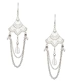 G by GUESS Clear Crystal Chandelier Earrings, SILVER