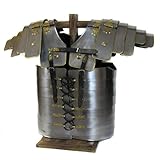 Antique Reproduction Full-Size Roman Lorica Segmenta Steel Chest Plate Armor - Silver Iron Metal