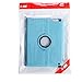 HDE Rotating iPad Case Magnetic Folding Leather Cover Folio Flip Stand for Apple iPad 2 iPad 3 iPad 4 (Sky Blue)