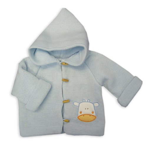 Childrens Toyshop  Toys : Cow and Cat Cardigan Sky 3-6m