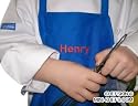 CHEFSKIN KIDS PERSONALIZED EMBROIDERY Apron LIGHTWEIGHT REAL FABRIC... Best Gift Ever ONE NAME CHOOSE COLOR of APRON and NAME mark as GIFT and write color, size & name on the MESSAGE AT TIME OF checkout