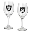 Oakland Raiders NFL 2pc Wine Glass Set - Primary Logo Oakland Raiders NFL 2pc Wine Glass Set - Primary Logo