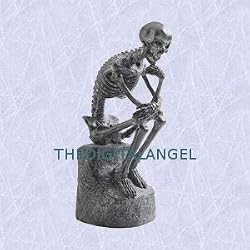 skeleton statue rodin inspired thinker sculpture new (The Digital Angel)