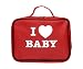 おむつポーチ プラチナムベビー/PALTINUM BABY ILOVEBABY レッド: I LOVE BABYのメッセージと白いハートがスタイリッシュなインパクトのあるおむつポーチ。ナイロン素材で汚れもさっと拭けます。背面ポケット付きで機能も充実!お出かけやママの化粧ポーチとしてもお使いいただけま...