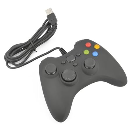 Ebest Black USB 1.1/2.0 Dual Vibration Game Controller for PC Computer Gaming