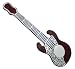 Glass Tile Mosaic Guitar Wall Hanging 28 Inch - Red