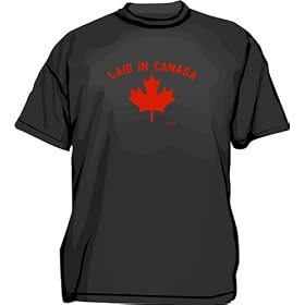 Laid In Canada Maple Leaf logo Men's tee Shirt in 12 colors Small thru 6XL
