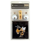 GEORGIA TECH YELLOW JACKETS GOLF TOWEL BALLS TEES GIFT SET