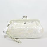 Coach White Ivory Audrey Sequin Framed Wristlet - Coach 45389WHT