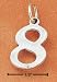 STERLING SILVER NUMBER "8" CHARM