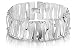 14K White Gold Matte and Satin Finished Hand-Crafted Designer Bracelet, Enhanced with Bezel Set Diamonds.