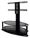 Icon Aero 4250+ - Black Glass Stand For LCD & Plasma Up to  42" - With Floating Bracket