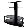 Icon Aero 4250+ - Black Glass Stand For LCD & Plasma Up to 42" - With Floating Bracket