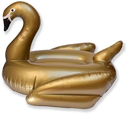Giant Gold Swan Pool Float by AFLOAT, LLC.