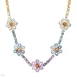 Necklace With 60.03ctw Precious Stones - Genuine Clean Diamonds and Sapphires Crafted in 14K White Gold. Total item weight 39.1g Length 19in