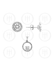 Sterling Silver -CZ Stud Earrings Set (PS-1038)