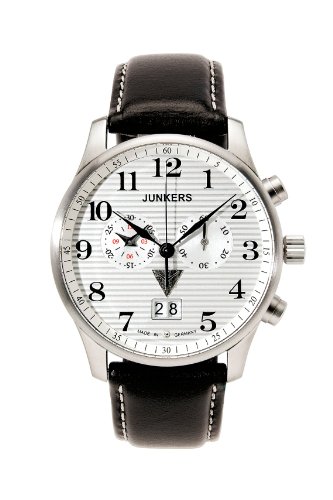 Junkers Herren-Armbanduhr Iron Annie JU52 Analog Leder schwarz 6686-1 Preisvergleich
