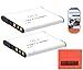 Pack of 2 NP-BN1 Batteries for Sony Cyber-shot DSC-TF1 DSC-W530 DSC-W570 DSC-W650 DSC-W690 DSC-W710 DSC-W730 DSC-WX70 DSC-WX80 DSCWX150 Digital Camera + More