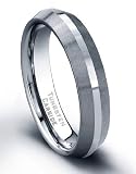 5 mm Tungsten Carbide Ring Stone Finish Polished Center