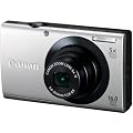 Canon PowerShot A3400 IS - C�mara compacta de 16 Mp (pantalla t�ctil de 3", zoom �ptico 5x, estabilizador de imagen ) color plateado