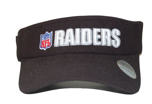 New Reebok Oakland Raiders Flex Fit Sun Visor - Black (Size S-M)