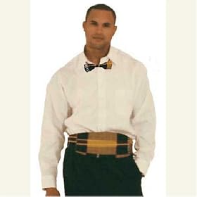 Matching Kente Pattern Bow Tie and Cumberbund Set