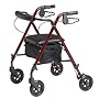 Ultra-Lightweight Rollator - Burgundy