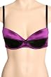 Purple And Black Corset Ruched Bra