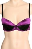 Purple And Black Corset Ruched Bra