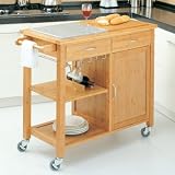 Bamboo-Kitchen-Cart-Removable-Granite-In-Natural-Finish
