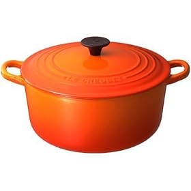 Le Creuset Cast Iron Round Casserole, Volcanic, 22 cm