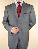 **NEW 2009 DESIGNER COLLECTION** New Mario Italian 2 Button Men Suits Virgin Wool 140s ~ Highest Quality ~ Perfect Fit ~ Medium Gray Stripe