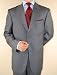 Apparel : **NEW 2009 DESIGNER COLLECTION** New Mario Italian 2 Button Men Suits Virgin Wool 140s ~ Highest Quality ~ Perfect Fit ~ Medium Gray Stripe