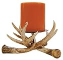 Antler Pillar Candle Holder 6-inch