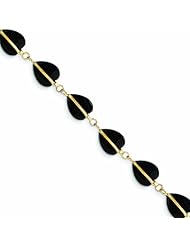 Genuine 14K Yellow Gold Black Onyx Bracelet 4 Grams Of Gold 100% Satisfaction Guaranteed.