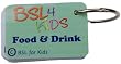 BSL Food & Drink Card Keyring, Sign Language Graphics by Cath Smith (LET'S SIGN SERIES)