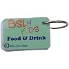 BSL Food & Drink Card Keyring, Sign Language Graphics by Cath Smith (LET'S SIGN SERIES)