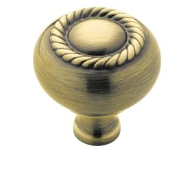 Amerock BP53471-EB Allison Scroll Knob 1-1/4-Inch Diameter, Elegant Brass
