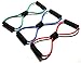 L NOW Light Figure 8 Ultra Toner Resistance Band Exercise Cords for Yoga Workout,Body Building,Home Gym with Heavy Duty Pack of 3
