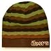 The DOORS beanie green striped knit embroidered hat