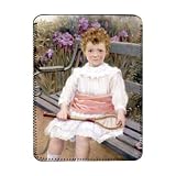 Girl with a Badminton Racket by Charles.. - iPad Cover (Protective Sleeve) - Art247 - IPads 1 And 2
