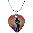 Jimi Hendrix Stainless Steel Guitar Pick Necklace