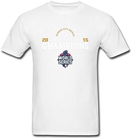 Jennydesign Men's Kansas City Royals 2015 World Series Champions Victory Anthem T-Shirts 100% Cotton