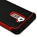 LG G2 Case, MagicMobile Hybrid Rugged Impact Resistant Shockproof Protective LG G2 Case Double Layer Cover Hard Shell and Soft Rubber Silicone Skin [ Black - Red ] Tough Armor Case for LG G2 (2013)