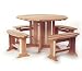 Cedar Round Patio Table Set