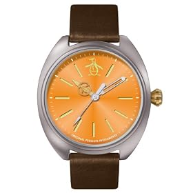 Original Penguin Men's 'The Break Up' Leather Strap Watch #PGN0070